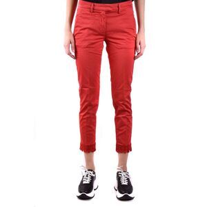 Dondup Lace Trim Ankle Pants Women red Trousers